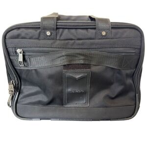 Travelpro Black Ballistic Nylon Flight Bag Multi-Pocket Carry On Travel Briefcas